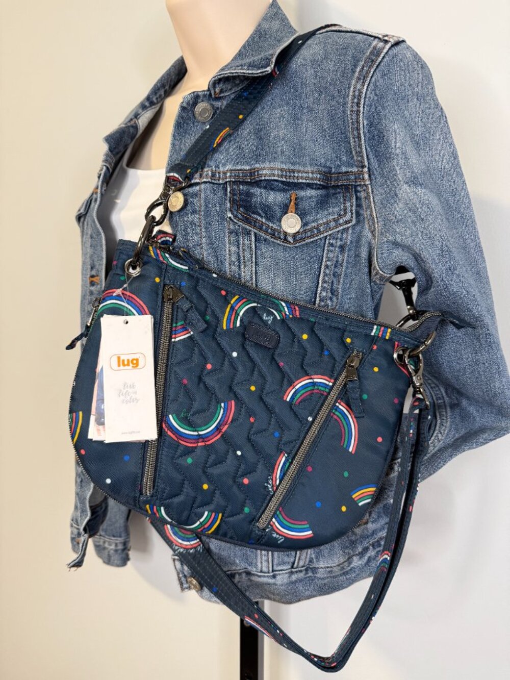Lug NWT Blue, Polka Dot Crossbody Bags - Size OS